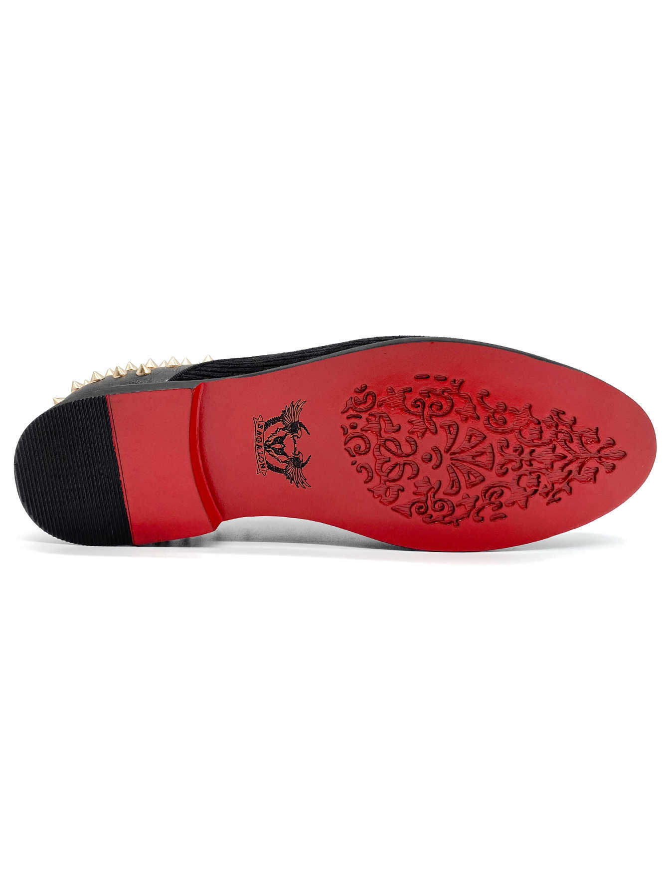 Luxury Wedding Shoes Mens Rivets Loafers Men Dress Shoes High Quality Pointed Toes Formal Business Party Loafer E95