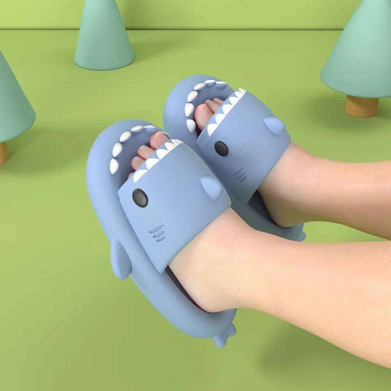 LItfun Cartoon Slippers Girls And Boys House Flat Thick Sole Beach Slides Lovely Children Fashion Shark Sandals