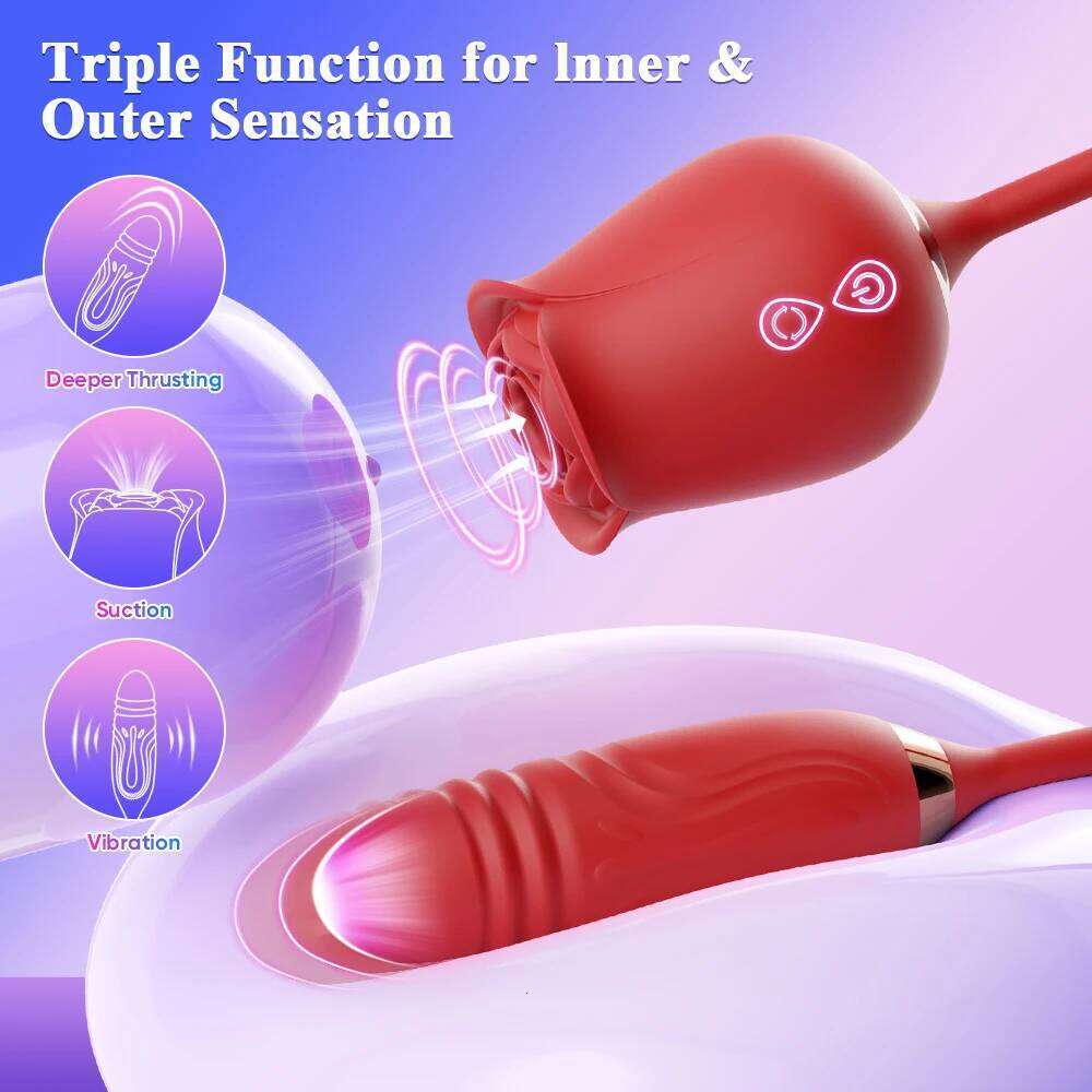 Clit Sucker Vibrator Sucking Clitoris Stimulator with Thrusting Egg Female Masturbation Adult Goods Sex Toy for Women W260305