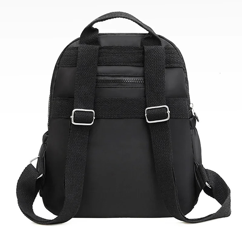 Korean Nylon Backpack Women Casual Solid Color Small Schoolbag Travel Bag For Teenager Student School Rucksack Mommy Bag 260228