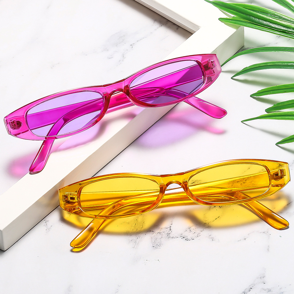 New European American fashion retro small-frame sunglasses for men and women, trendy UV protection with unique multi-color frames