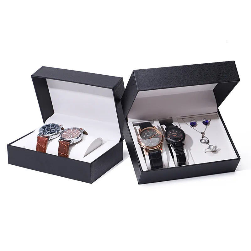 High End Couple Watch Holder Box Pu Wrist Watch Storage Case Gift Box Packaging Case Jewelry Organizer With Watch Pillow Gifts 260304