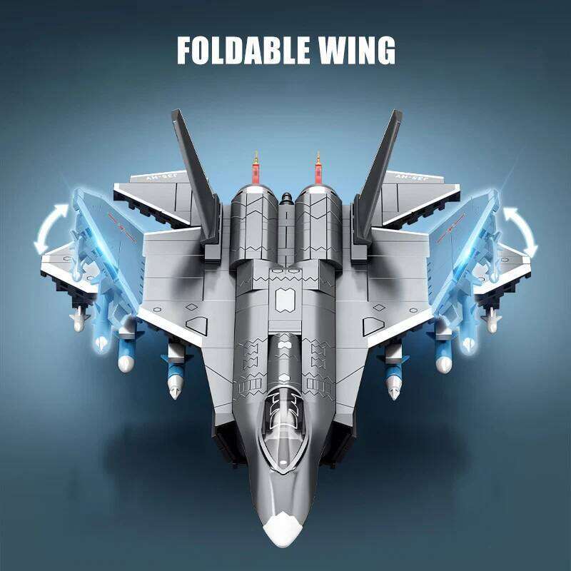 Technical 621Pcs J35 Shipborne Aircraft Model Building Blocks Military Airplane With Pilot MOC Bricks Toys Children Adult Gifts Z260306