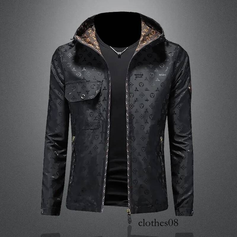 New Hot Sale Of The Season Men's Hooded Trendy Jacket Casual Slim Fit Outerwear Printed European Style Regular Length from Mainl