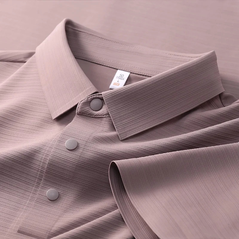Mens Stretch Cooling Polo Shirt Textured Breathable Fabric in 6 Modern Neutrals All-Day Comfort M-4XL 260304