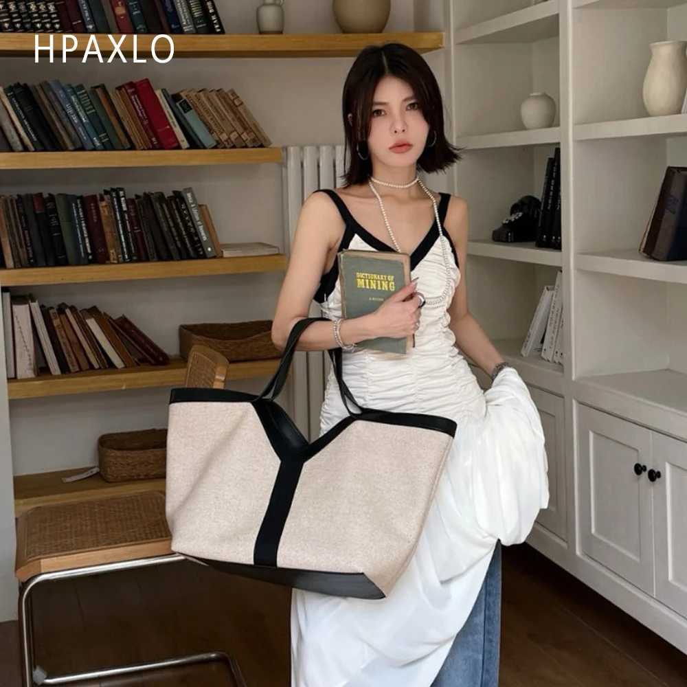 Genuine Leather Large Tote Bag Simple Design Womens Shoulder Bag High Quality Purse Fashion Commuter Handbag No Versatile H260306