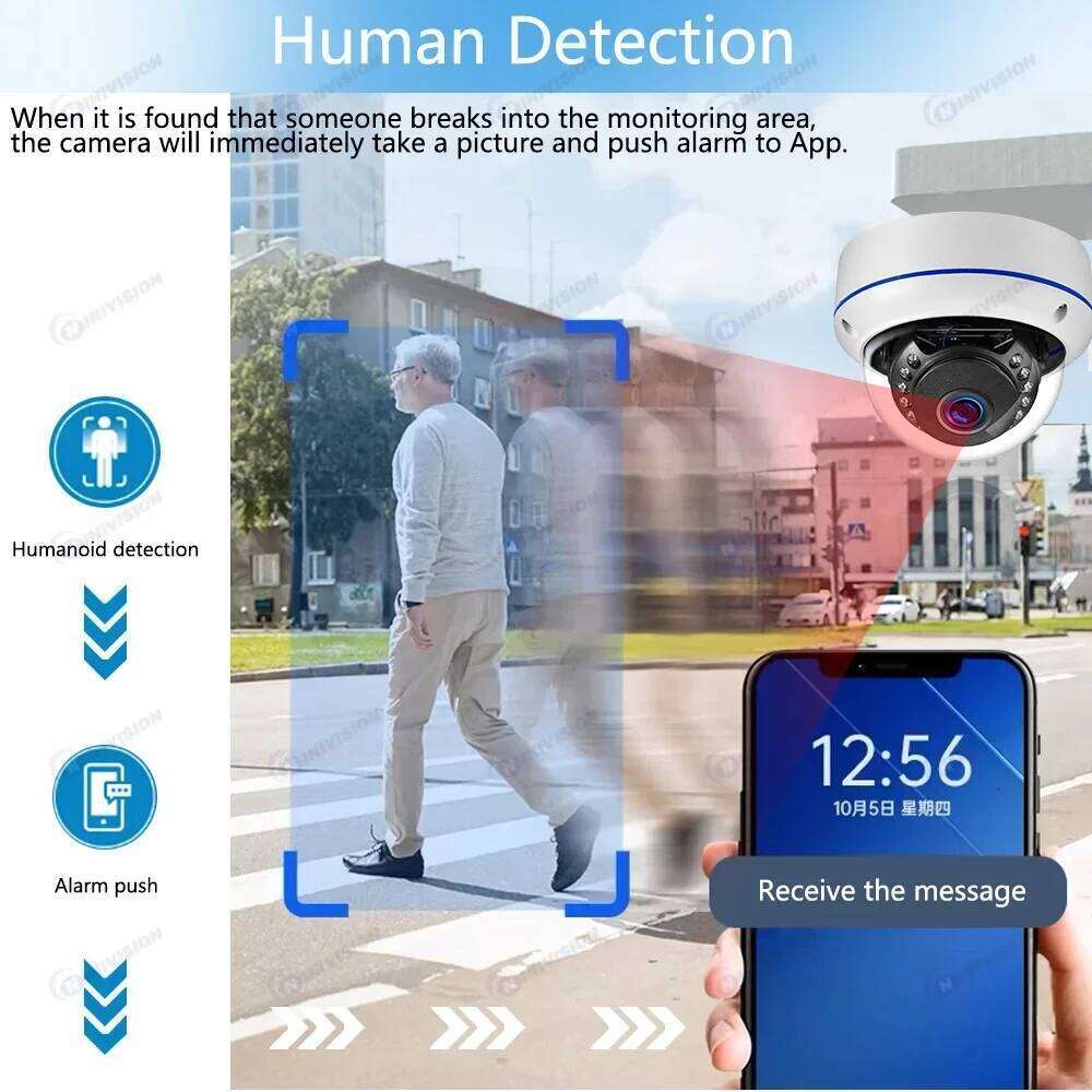 Tuya Smartlife 6MP Explosion-Proof POE Dome Outdoor Metal Shell IP Security Camera With Audio Record, Motion Detection 26W0306