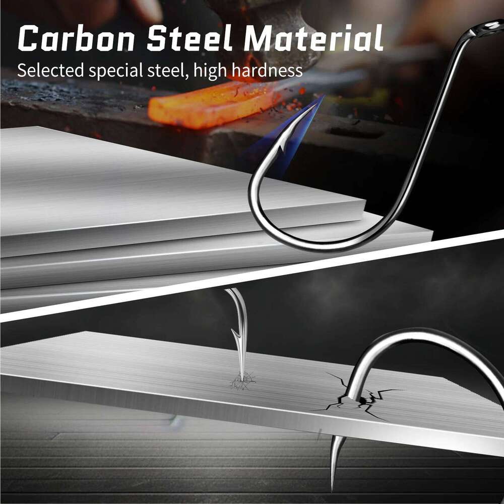 Black Octopus Hook Strong Offset Heavy Duty Saltwater Fishing 50~100Pcs Bulk S260305