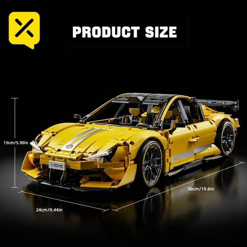 ToylinX 2143 PCS Racing Car Building Blocks Set 1:10 Scale Sports Vehicle Bricks Model Kit Adults Toys for Boys Birthday Gifts Z260305