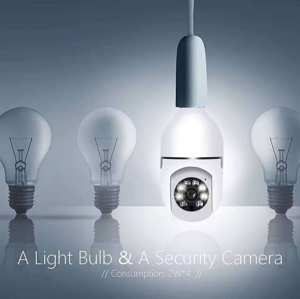 Bulb E27 Surveillance Full Color Night Vision Automatic Human Tracking Zoom Indoor Security Monitor Wifi Mini IP Camera 26W0306