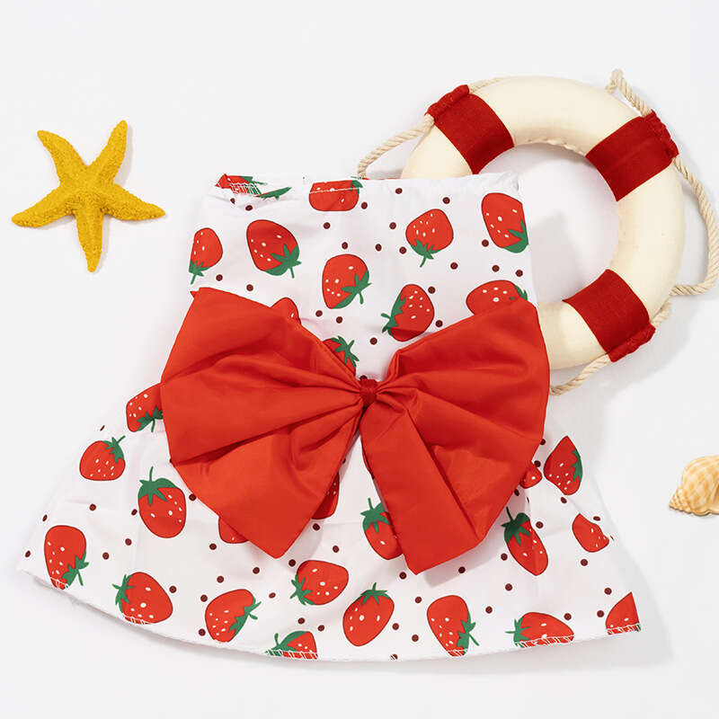 Source Manufacturer Pet Dog Clothing Puppy Print Cartoon Cute Princess Dress Cat Summer Clothes Bamubi