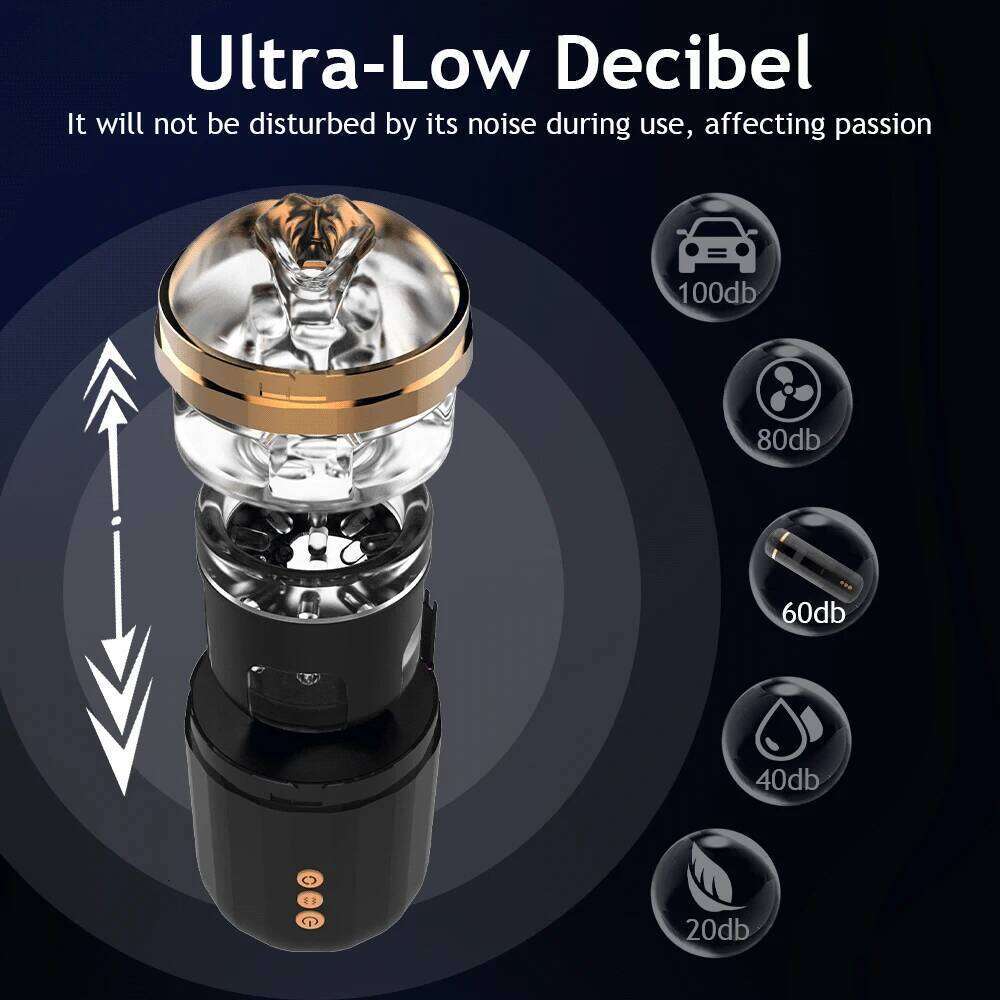 Electric Rotary Telescopic Aircraft Cup Men's Masturbation Glans Penis Desensitization Training Device Adult Sex Toys W260305