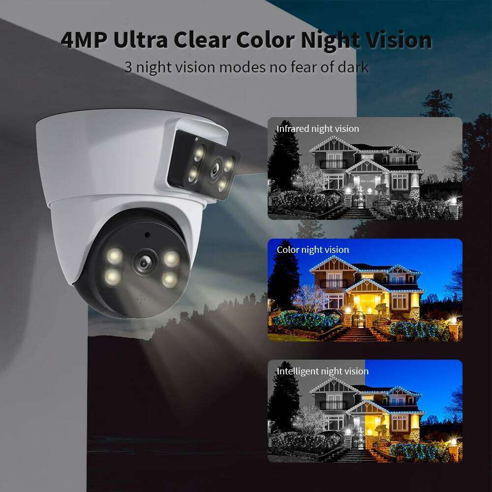 Xiaovv 12MP BQ3 WiFi House Security Camera CCTV With Lens Dual Screen 360 Degree PTZ AI Humanoid Detection Motion Tracking 26W0306
