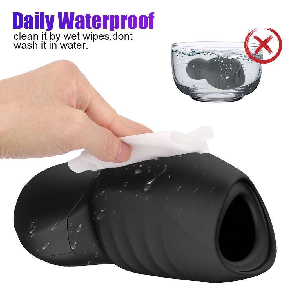 Strong Suction 7+7 Modes Vibrator Penis Trainer Delayed Ejaculation Male Masturbation Cup Erotic Glans Sucking W260305