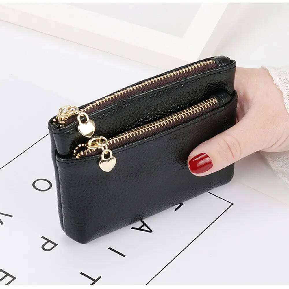 Women Mini Change Purses Leather Purse Zipper Pouch Card Wallet Kids Coin Pocket Wallets Key Chain Holder C260304
