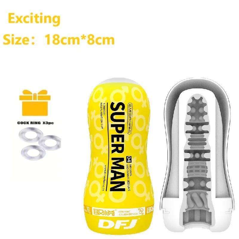 Male Masturbator Soft Pussy Sucking Real Vagina Endurance Exercise Supplies Vacuum Pocket Cup Sex Toys for Men Adult Goods18 W260305