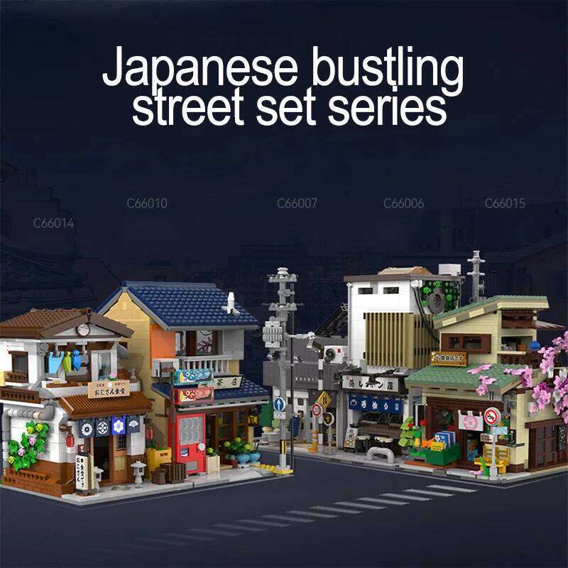 Cada LED City Japanese Style House Architecture Building Blocks Late Night Canteen Figures Bricks Toys for Kid Gifts Z260305