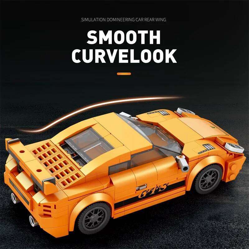 318PCS City Racing Building Blocks Supercar Sports Car Model Bricks Adult Desktop Display Children DIY Toys Holiday Gifts Z260305