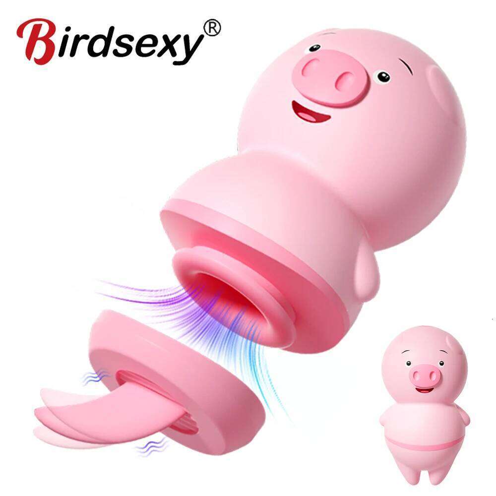Female Tongue Licking Clitoris Sucking Vibrators Piggy G Spot Vagina Massager Vacuum Stimulator Sex Toys for Women Adults Goods W260305