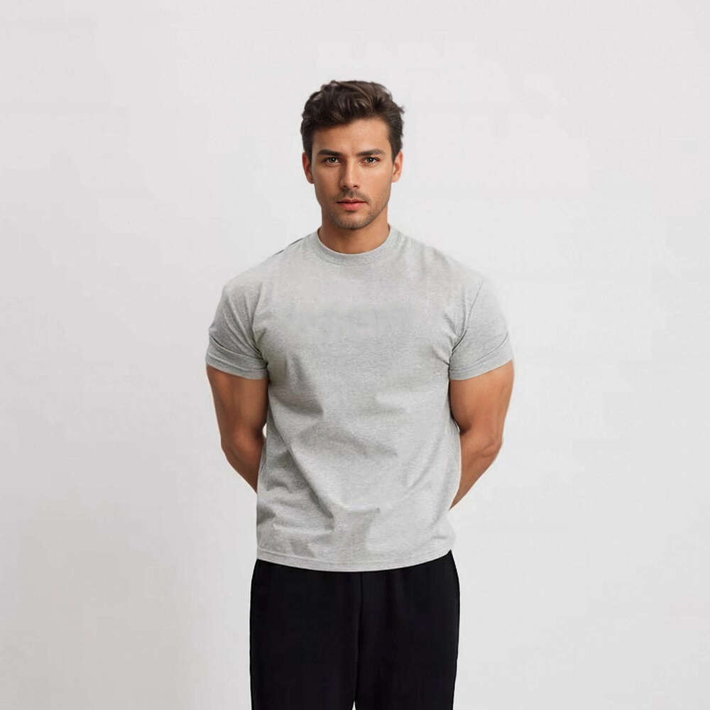 New versatile American-style breathable fitness with small collar and short sleeves, Sorona quick-dry cool-feel men's T-shirt