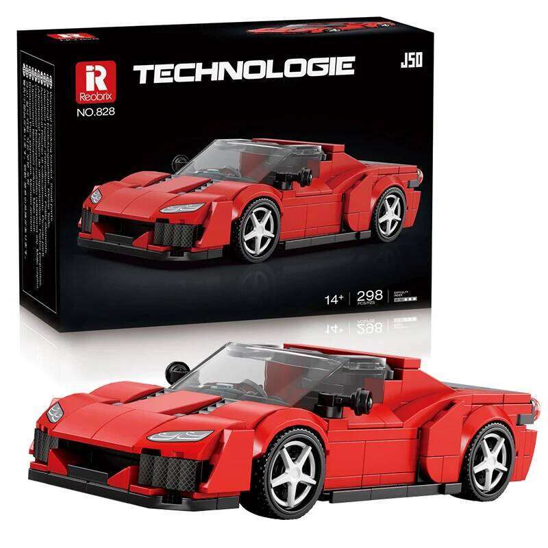 298PCS Speed Racing Car Building Blocks City Sport Vehicle Bricks 1:24 Model Collection Desktop Display Kids Toys Holiday Gifts Z260306