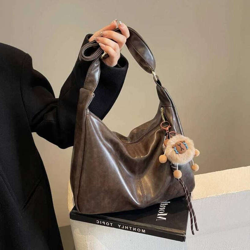 TAURUSCIAGA New Free Pandent Fashion Women's Crescent Bag High Quality PU Leather Shoulder Waterproof Crossbody Casual Tote Bag Noble Temperament