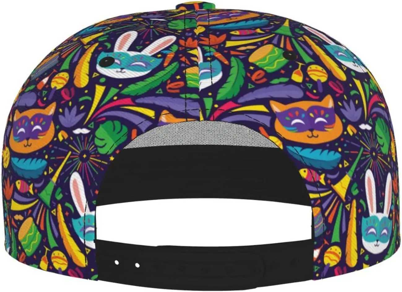 Mardi Gras Carnival Baseball Cap for Men Women Adjustable Trucker Hat Snapback Sun Dad Cap Lightweight Unisex for Summer Spor S260306