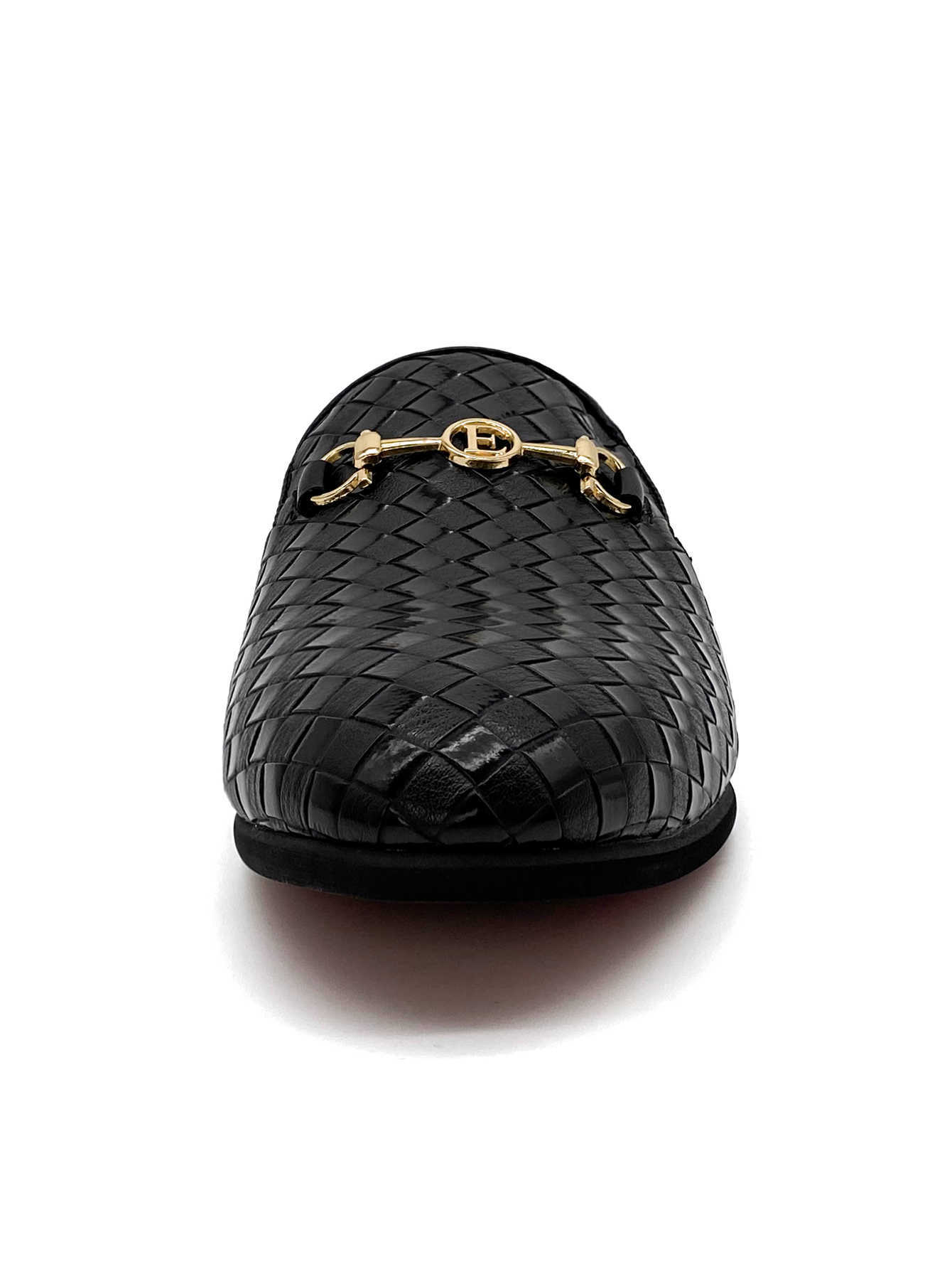 Dress Shoes Slippers Flat-bottomed Cut Shoes Women Men Black And Red Men Shoes Leather Slippers Red Bottom Flat-bottomed Heels