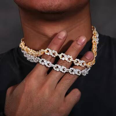 High Quality 8 Figure VVS1 Moissanite Necklace 925 Silver Unisex for Men and Women Hip Hop Style Jewelry