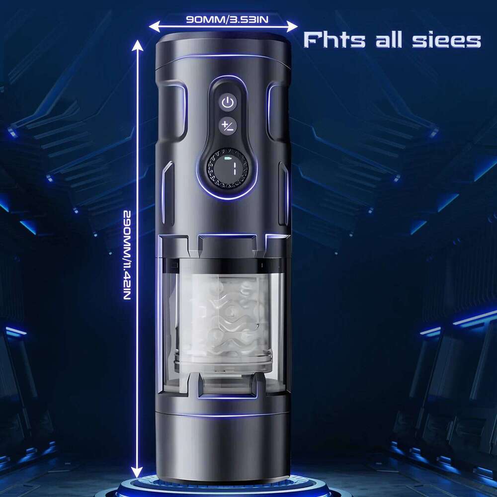 Automatic Telescopic Male Masturbator 9 Thrusting Rotating Modes Pocket Pussy Blowjob Sex Machine Penis Pump Piston Mastubator W260305