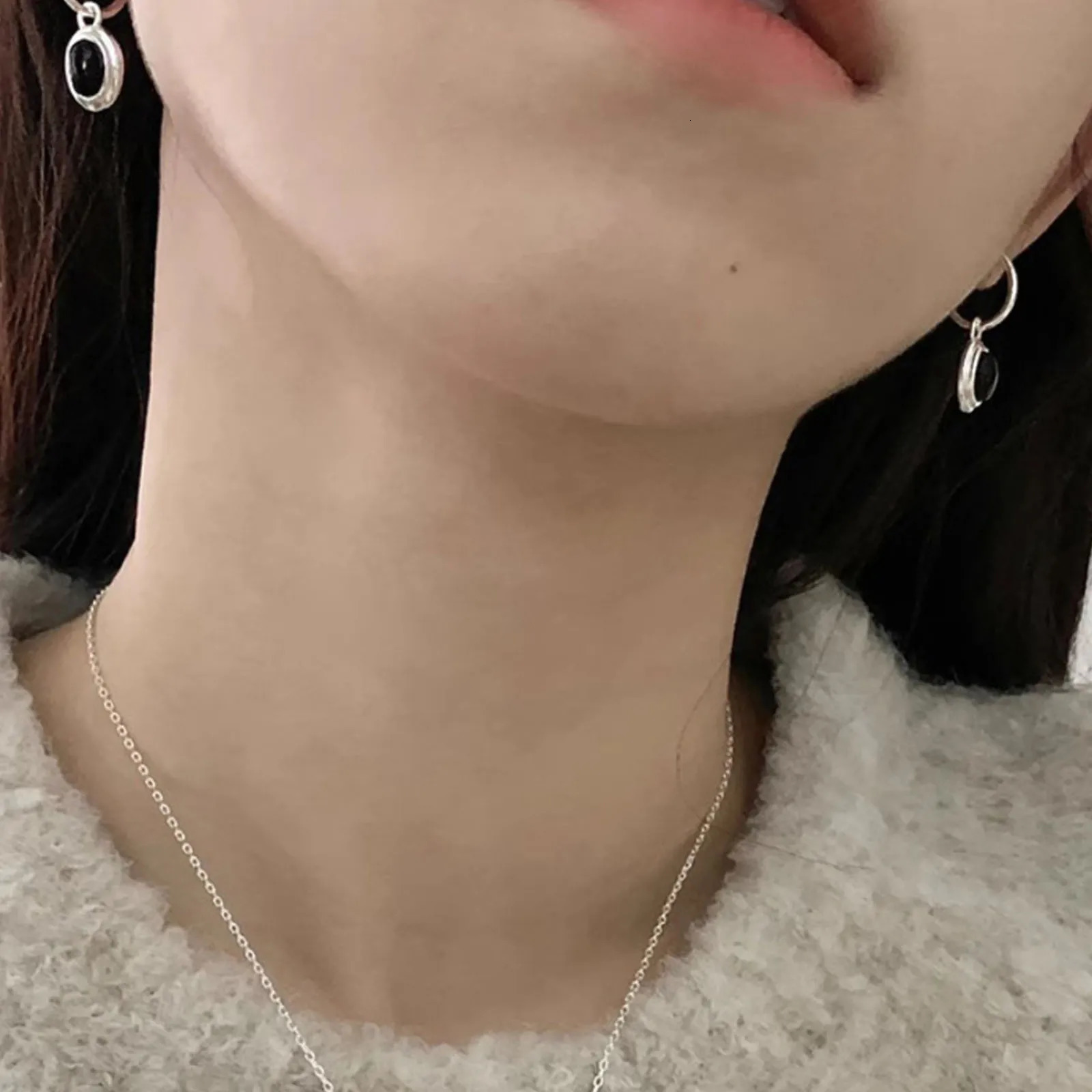 925 Sterling Silver Vintage Gold Round Earrings For Women Black Ball Earring Jewelry Prevent Allergy Party Accessories Gift 260303
