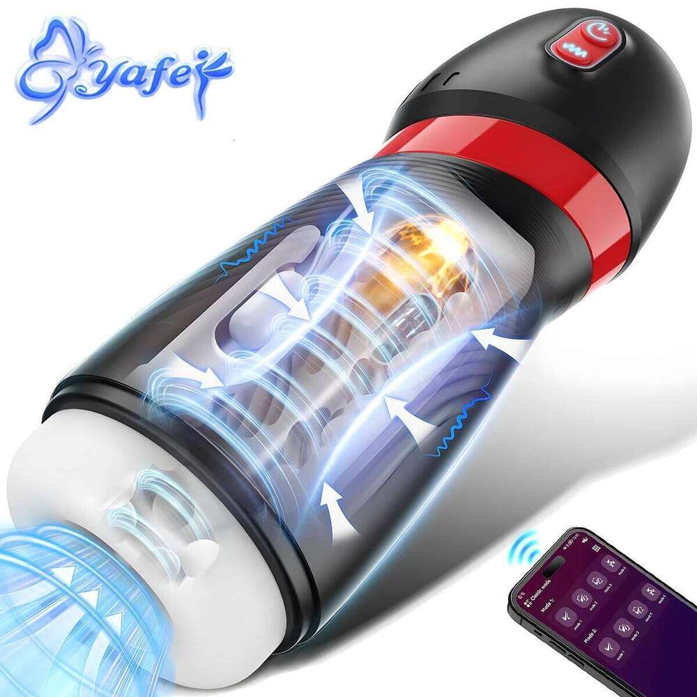 YAFEI Sucking Vibration Wireless Control Masturbator Cup Automatic Blowjob Suking Machine Real Vagina Sex Toys For Men W260305