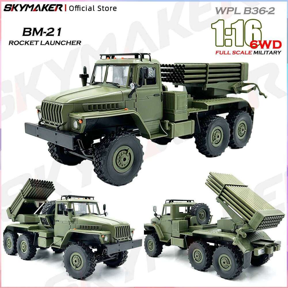 WPL B36 B36-2 B36-3 6WD Car 1:16 Full Scale Military Transport Vehicle Model Six Wheel Drive Climbing Off-Road RC Truck Toys C260305