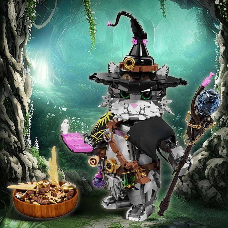 Magic World Animals MOC Building Sets Wizard Owl Bricks Creative Toys Blocks Ornaments Christmas Gifts for Kids Children Adult Z260306