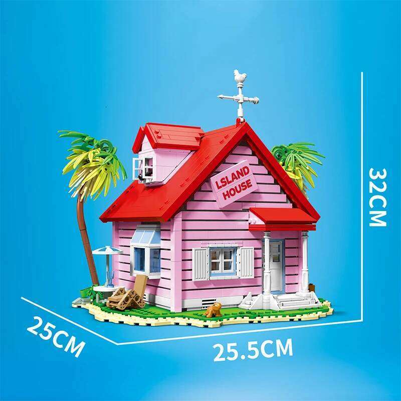 1434PCS Turtle Building Blocks Set Japanese Anime Architecture Kame Immortal House Assemble Bricks Toys Gift for Fans Kids Z260306