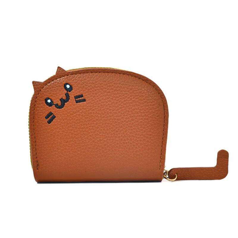 Multi Slot Card Holder Cute Cat Shaped Wallet for Women Cartoon Coin Purse Zipper Pocket Money Bag C260304