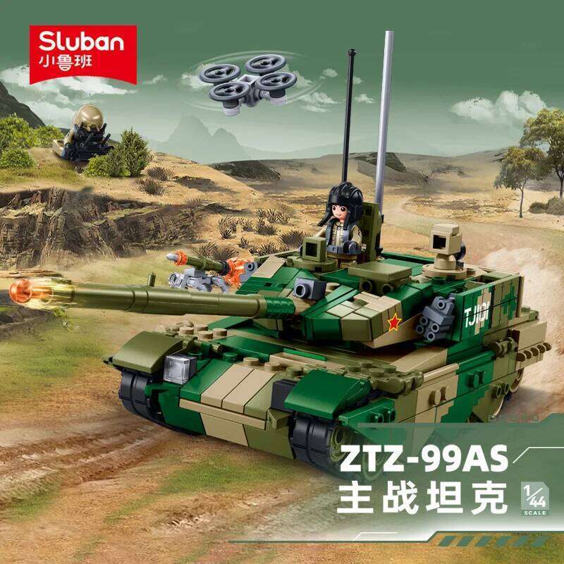 Sluban 391pcs MBT Main Battle Tank ModelArmy King of Land WarfareDIY Building Blockset Military Educational Toys for Children Z260305