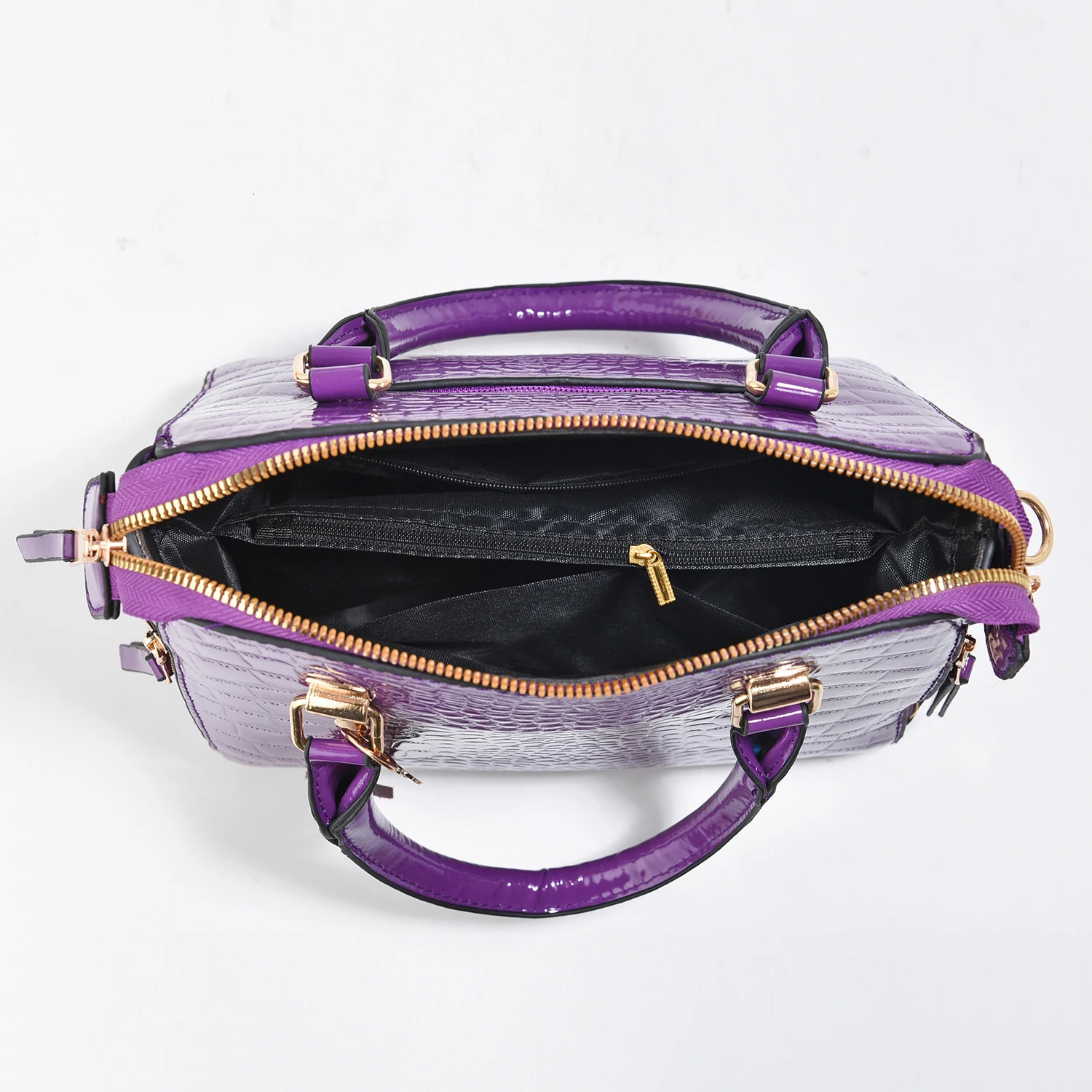 ious Crocodile Embossed Tote Handbag Spacious Elegant and Versatile Crossbody Satchel Purse with Solid Color n Mu 260228