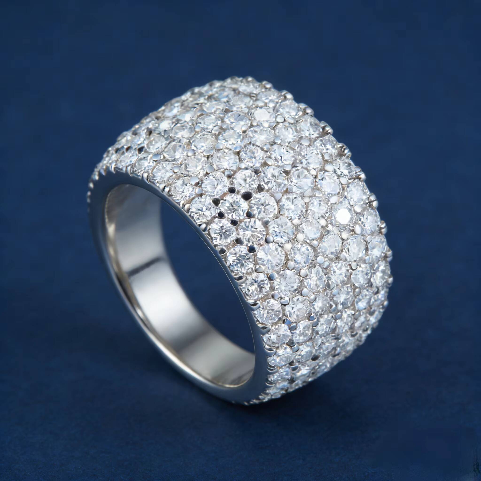 Wholesale Price Hip Hop Eternity Rings S925 Silver Iced Out Moissanite Diamond Ring for Men
