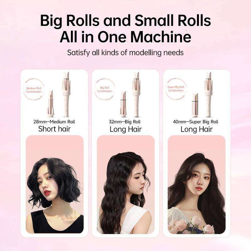Automatic Iron 32mm Auto Rotating Ceramic Curler Anti-Scald Fast Heating Curling Wand for Hair Waves Styling 26Y0306