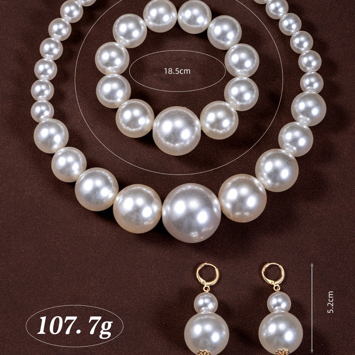 Light Luxury Retro Fashion Exquisite Jewelry Unique And Novel Four-Piece Set Niche Design Pearl Necklace Set Chain