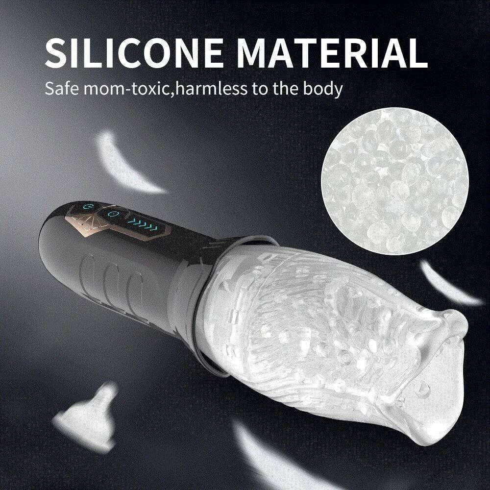 Automatic Male Masturbator Vibration Blowjob Sucking Machine Silicone Vagina Masturbation Cup Sex Toys Adult Goods for Men W260305