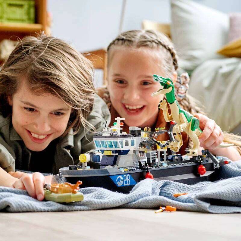 World Series Building Blocks 76942 Baryonyx Boat Escape Floating Children's Gift Dinosaur Park Toys Z260306