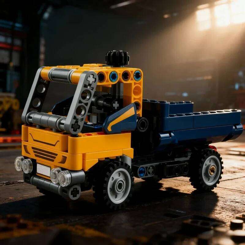 MINISO Technical Dump Truck 2 in 1 Building Blocks Set,Engineering Toy, Buildable Construction Vehicle or Excavator Digger Model Z260306