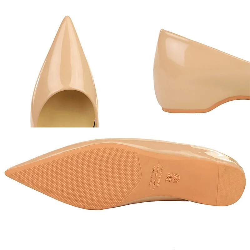 patent leather Women Flats Lady Sexy Evening Party Slip On Flat Shoes Women Sharp pointed low heel shoes leisure Female Shoes 260306