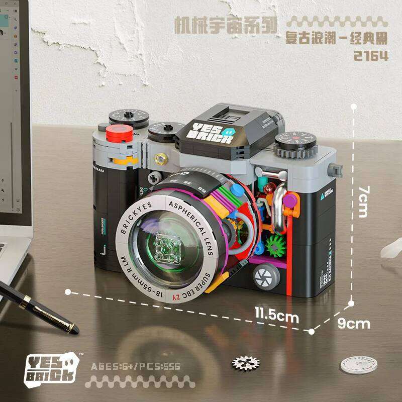 Retro camera Kit Construction Model Building Blocks Collectible Gift Idea Set for Adults Teen Boy and girl Toy Z260306