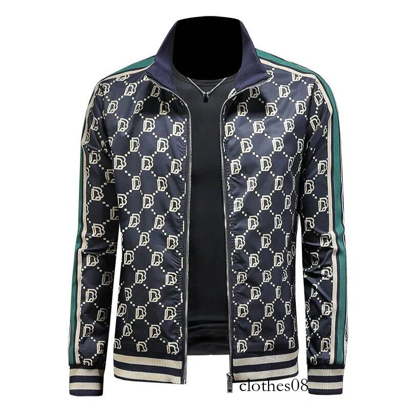 Spring 2026 Men's Slim Fit Printed Letter Jaet Thin Faionable Outerwear Long Sve Zipper Closure Hooded Polyester Fiber