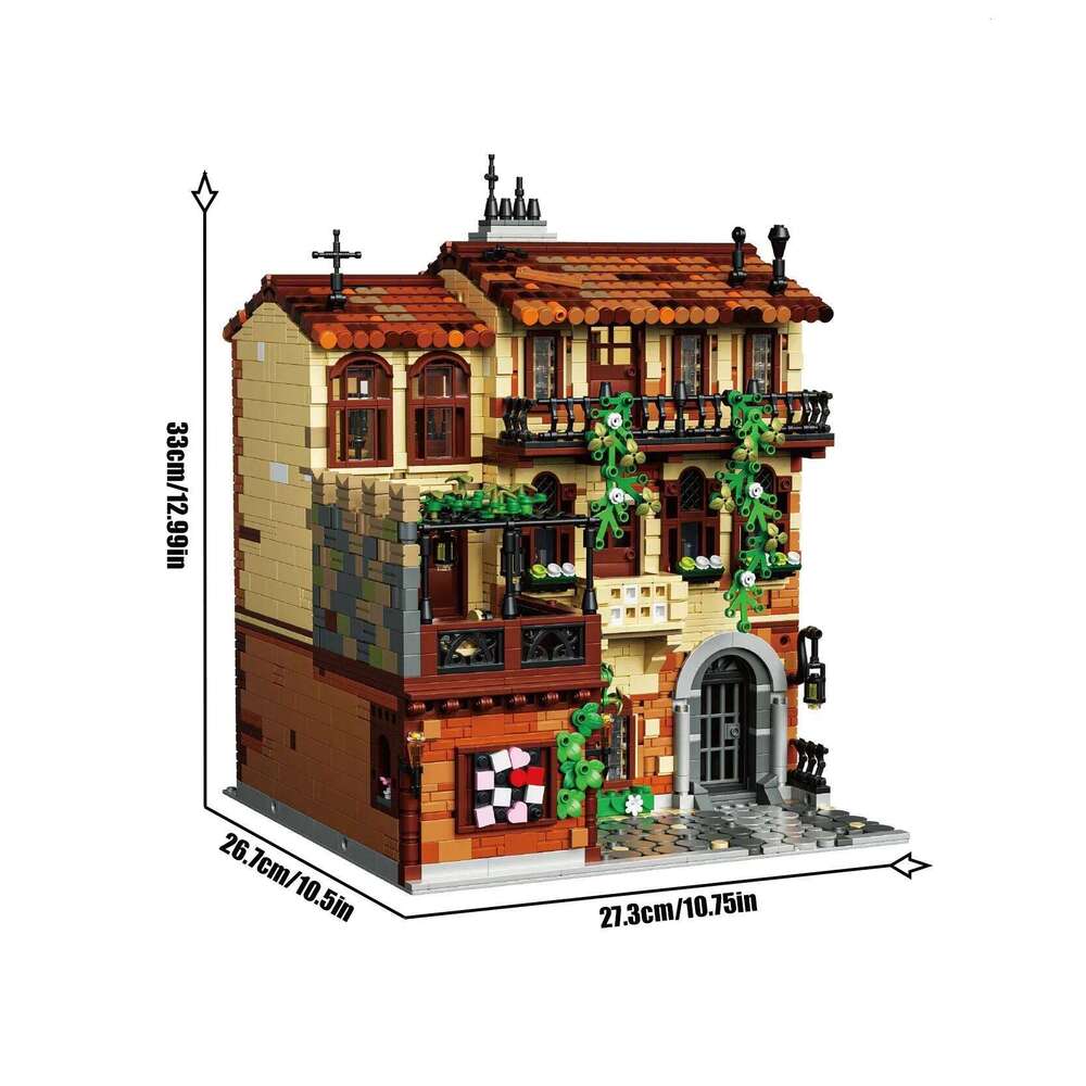 3800PCS Classic Musical Theater Balcony Scene Building Blocks Architecture Model Bricks Desktop Decoration Kids DIY Toys Gifts Z260305