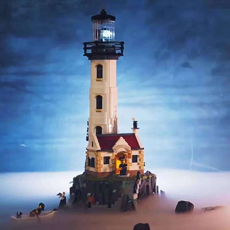 New 2065 pieces of lighthouse model electric building blocks assembly children's Christmas g Z260305