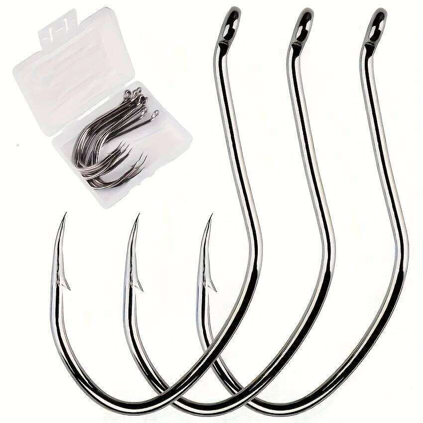 20pcs Catfish High Carbon Steel Strong for Saltwater Freshwater Fishing Tackle - Various Sizes & Hooks S260305